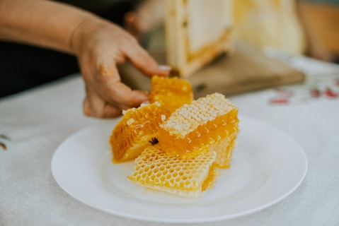 a person slicing a fruit