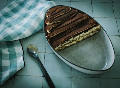 Fondant au chocolat coulant servi avec gelato vanille