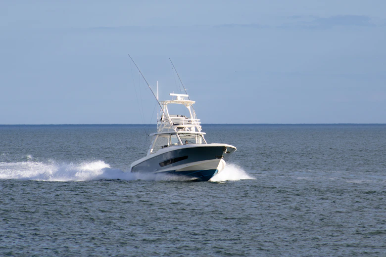 Riviera 395 SUV offshore cruiser on calm water