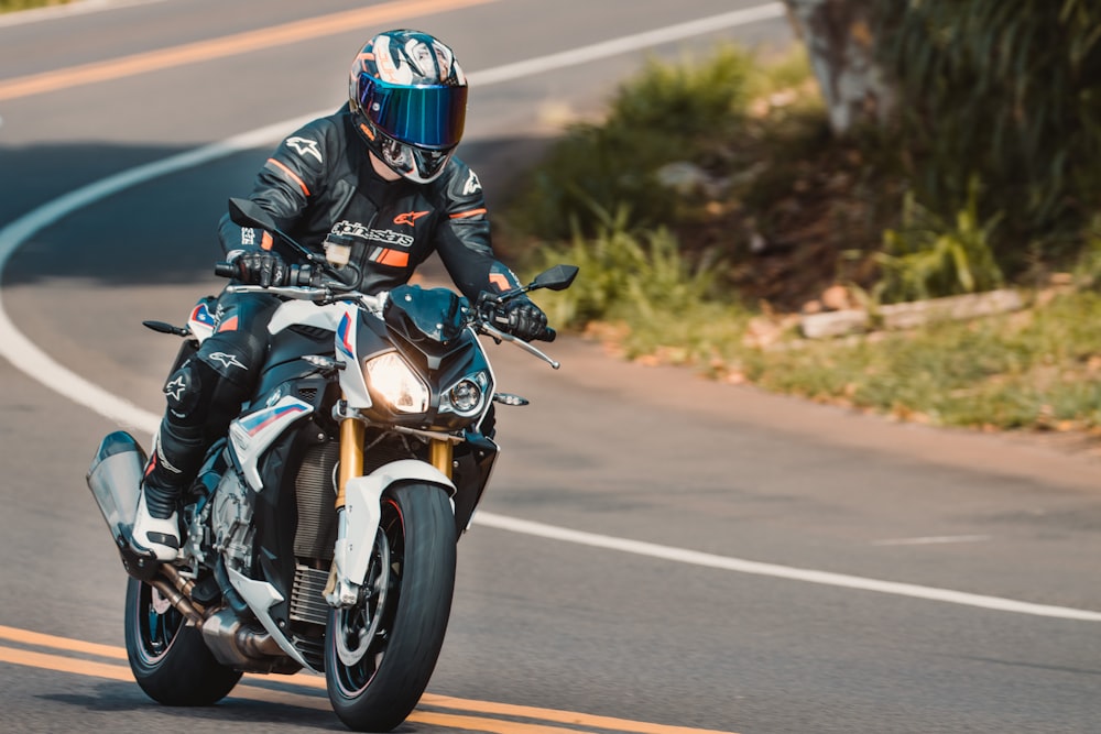 a man riding a motorcycle