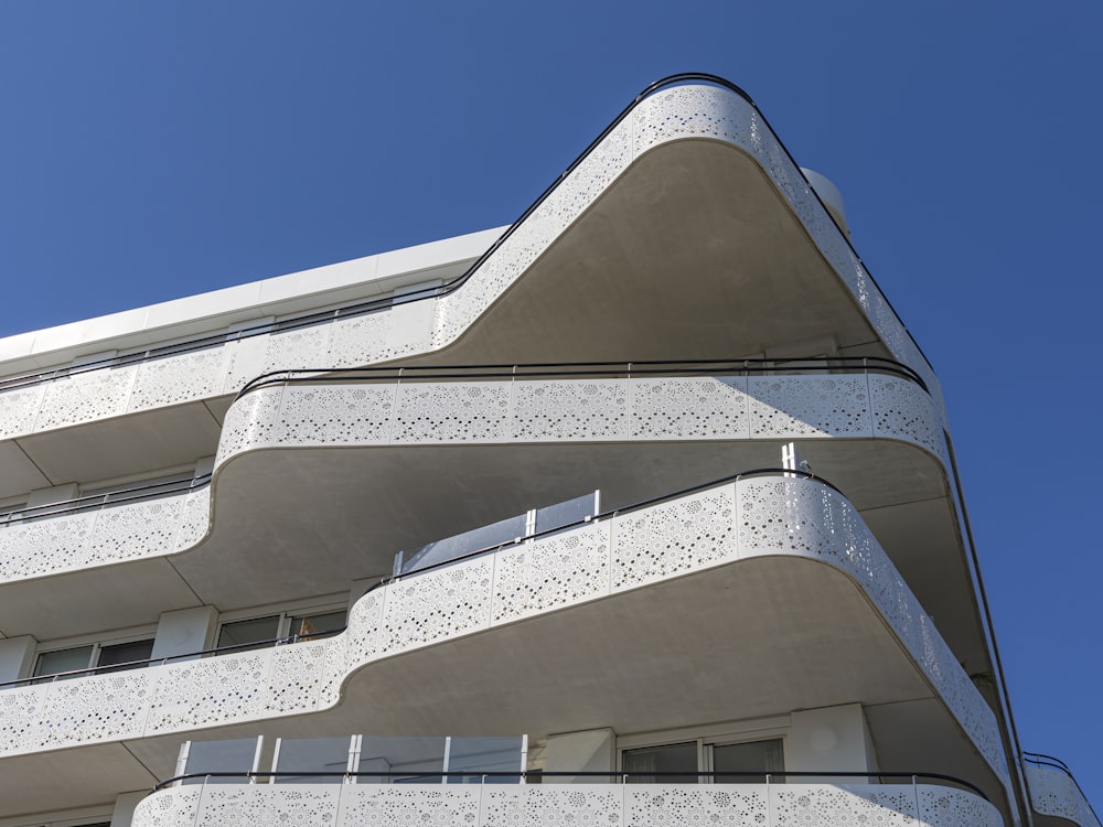 a building with a blue sky