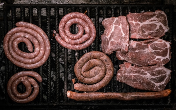 Meat on a grill