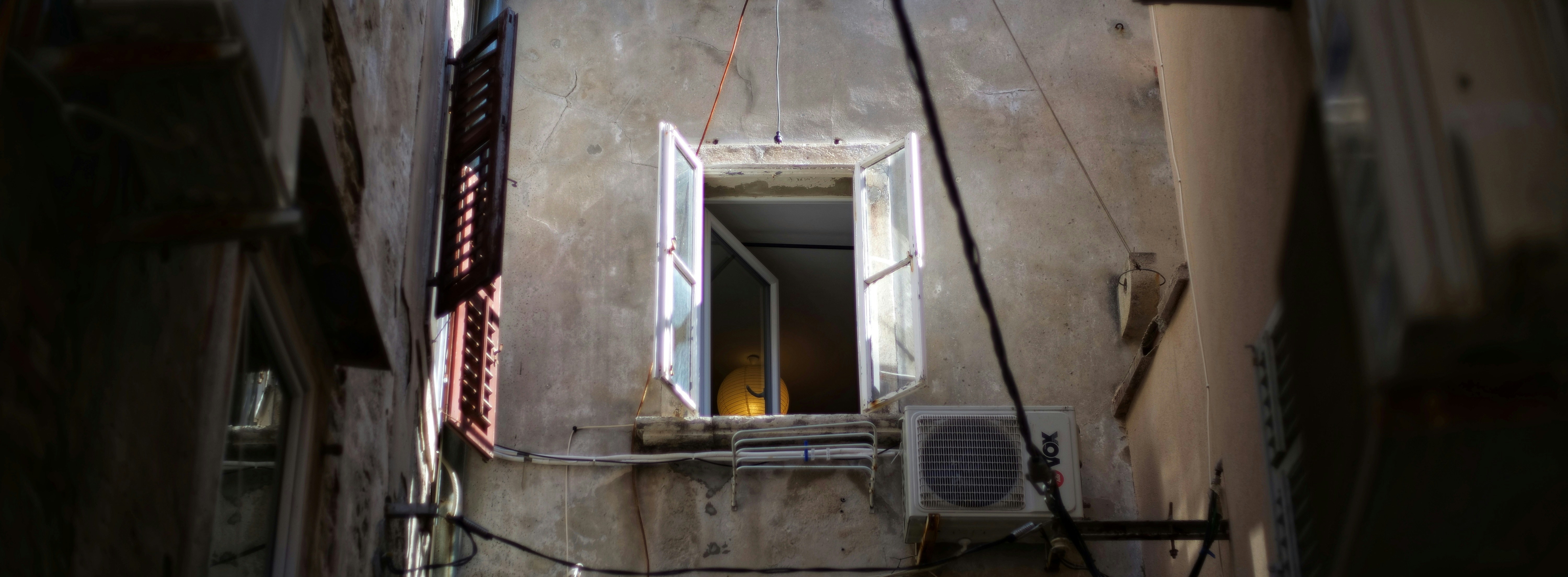 a window in a building