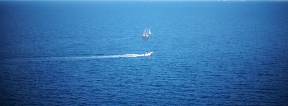 a couple of boats on the water