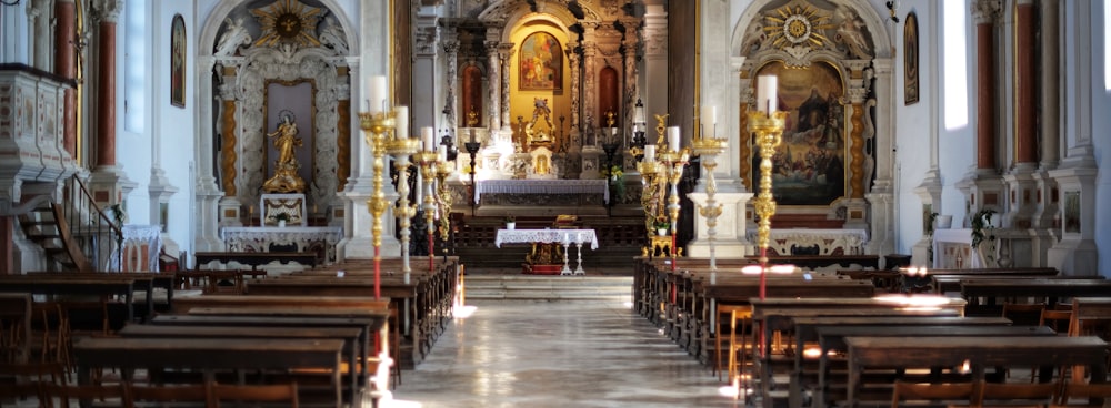 a large church with a large altar