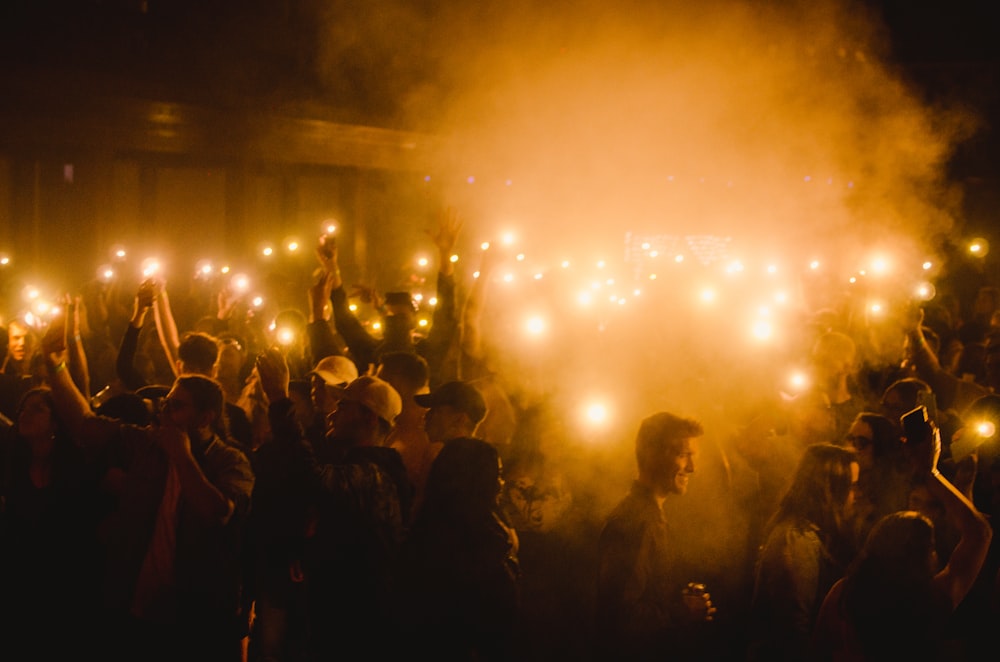 a crowd of people at a concert