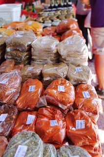 a group of bags of nuts