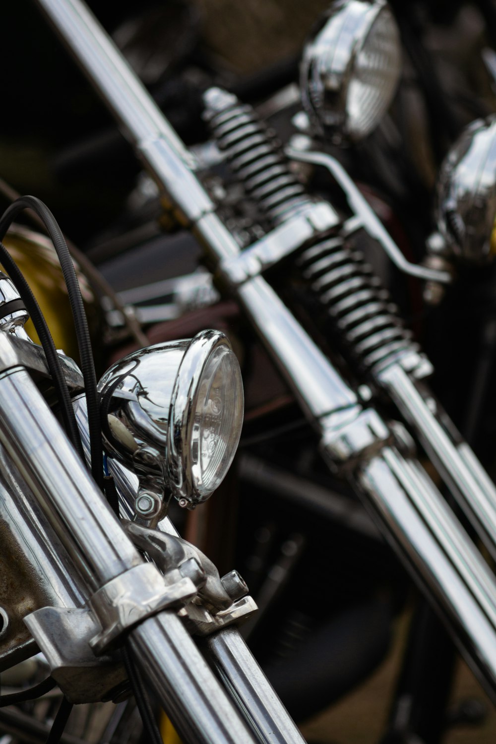 a close up of a motorcycle handlebars