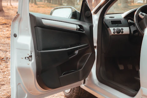 the inside of a car