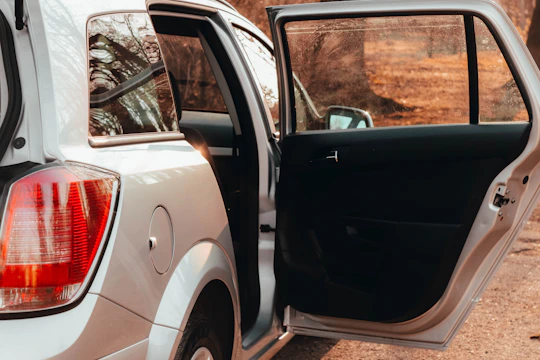 a car with its side facing the camera