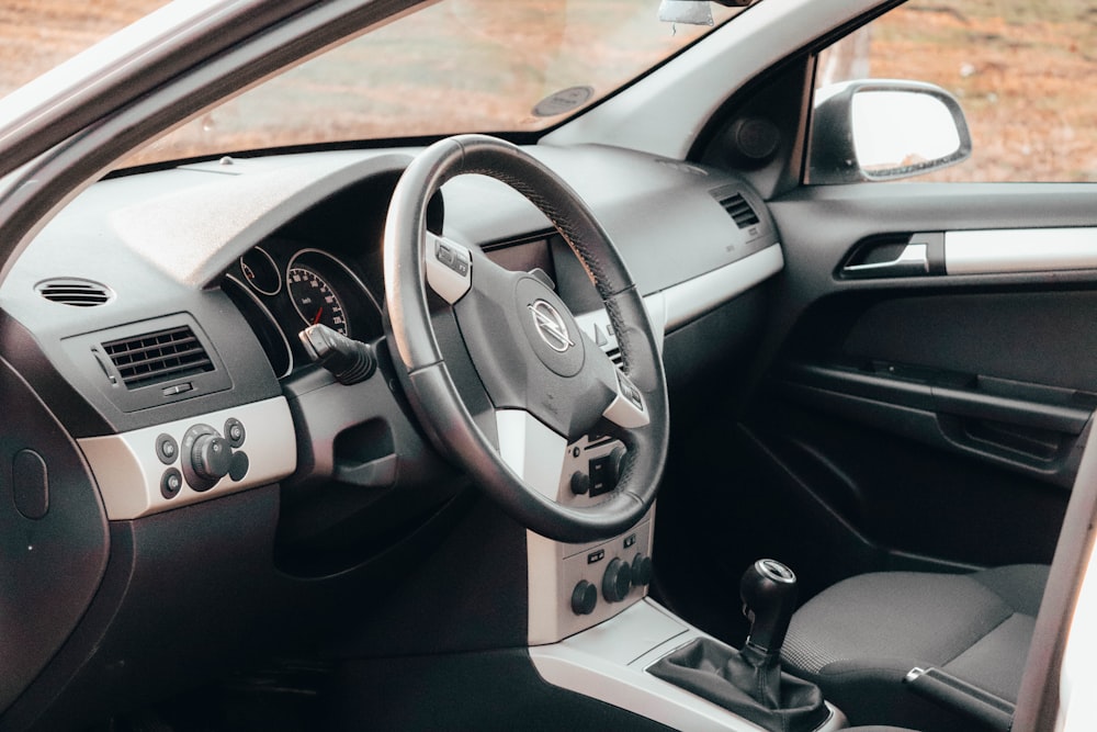 the interior of a car