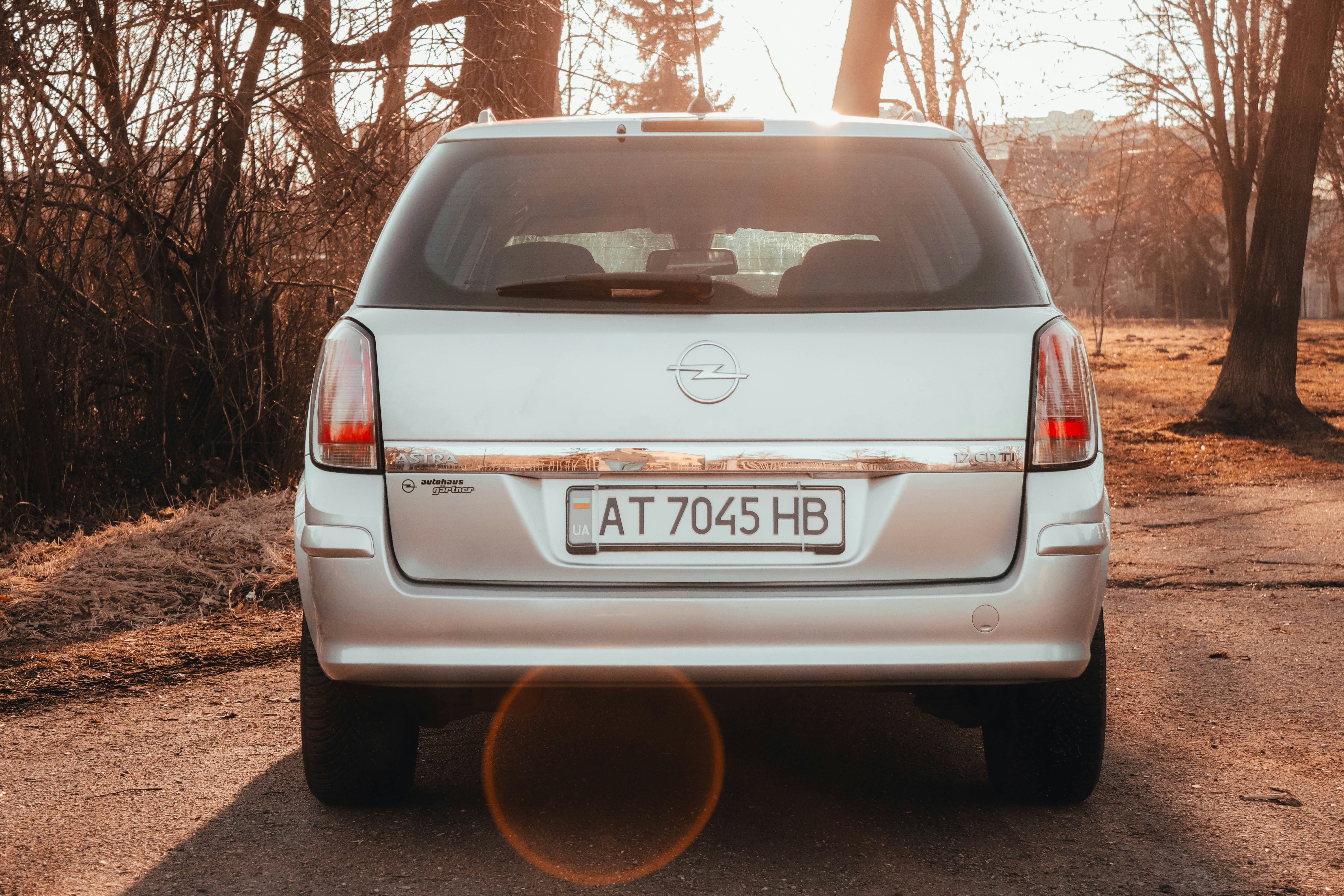 a car parked on a road