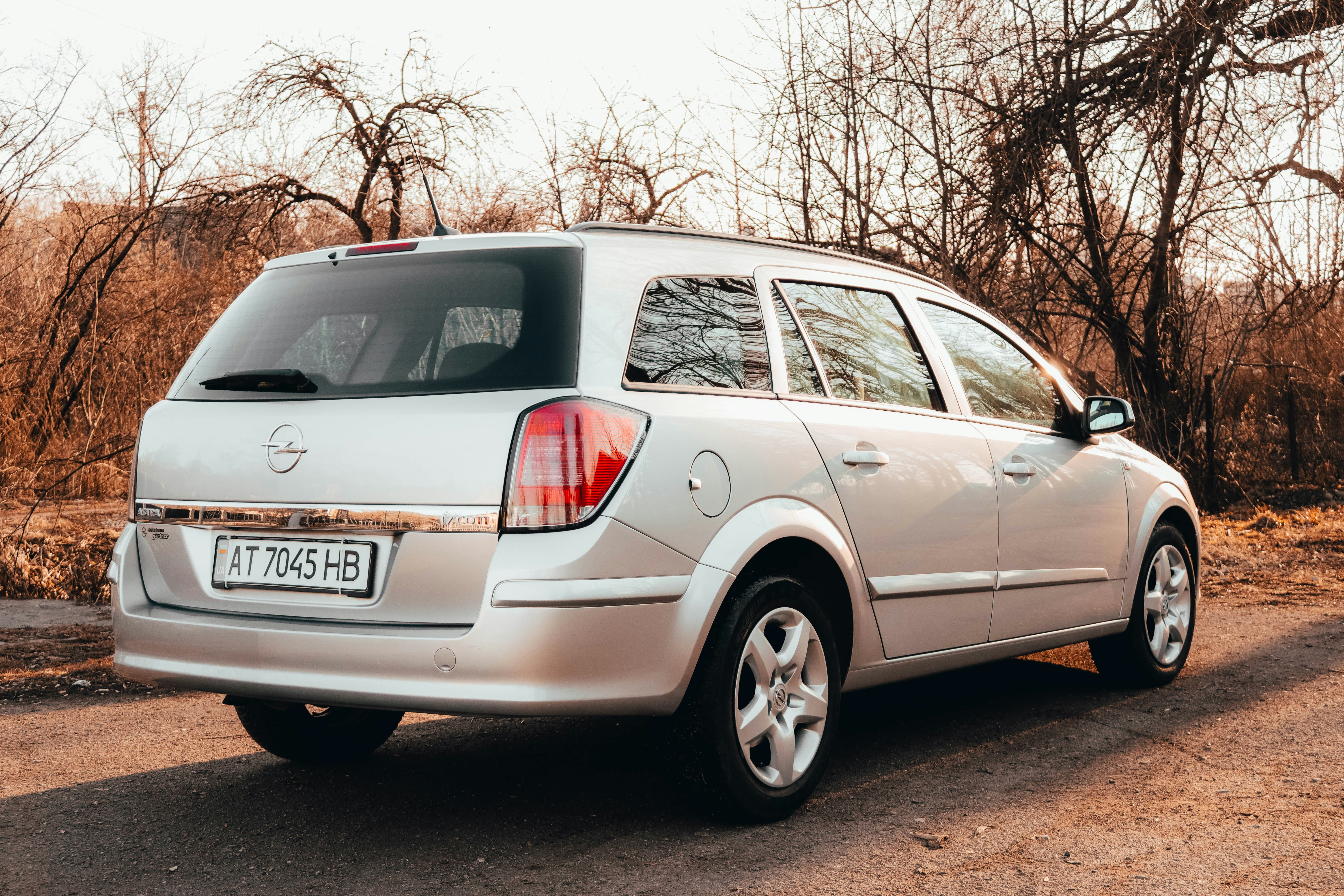a car parked on a road