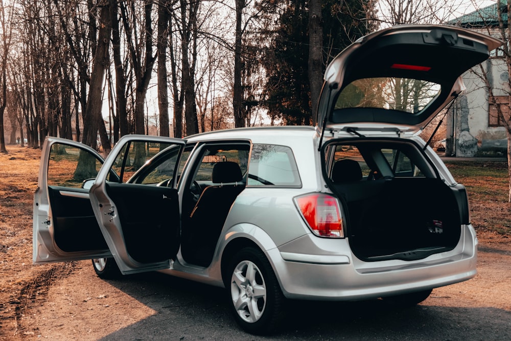 a car with its doors open