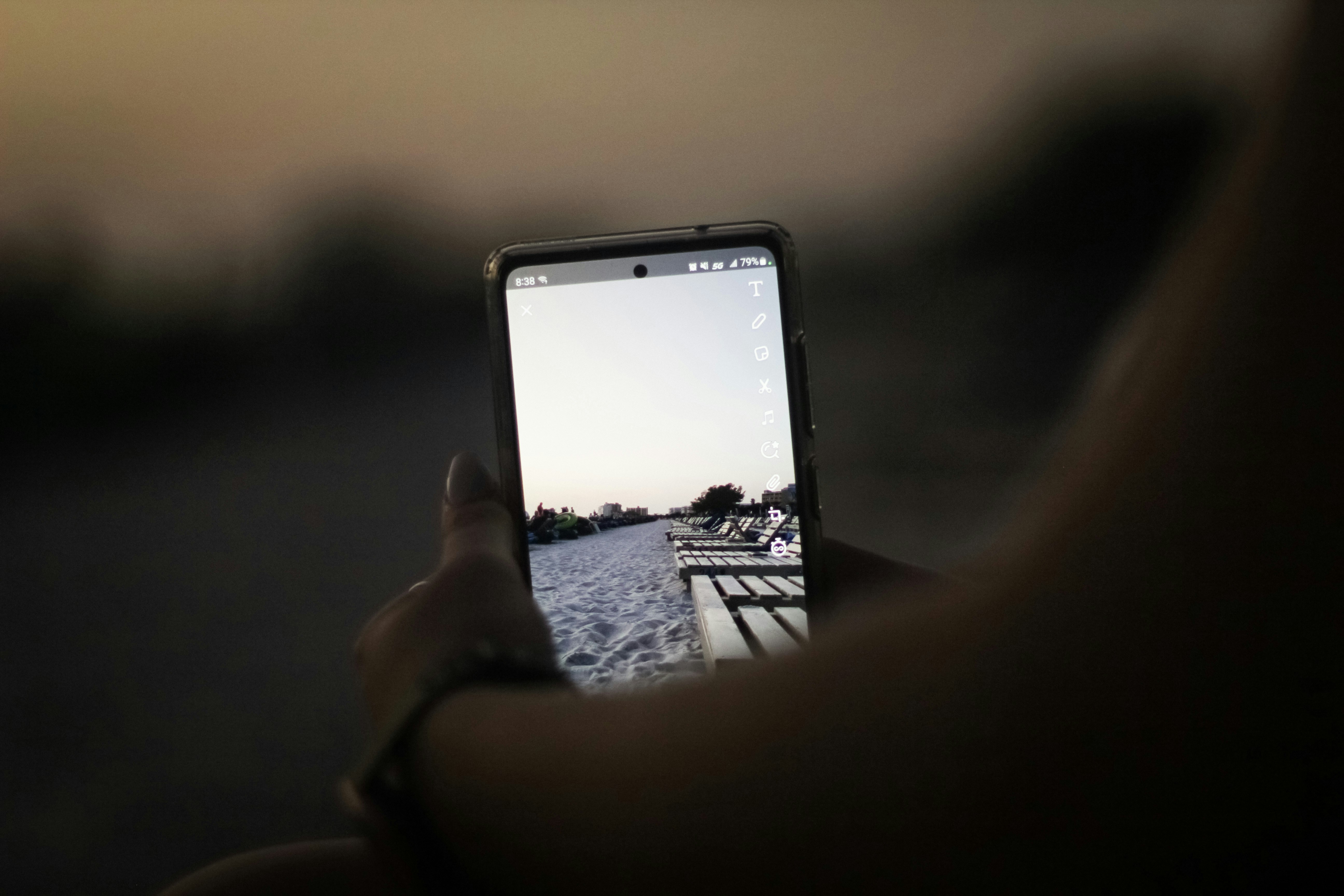 a person holding a phone