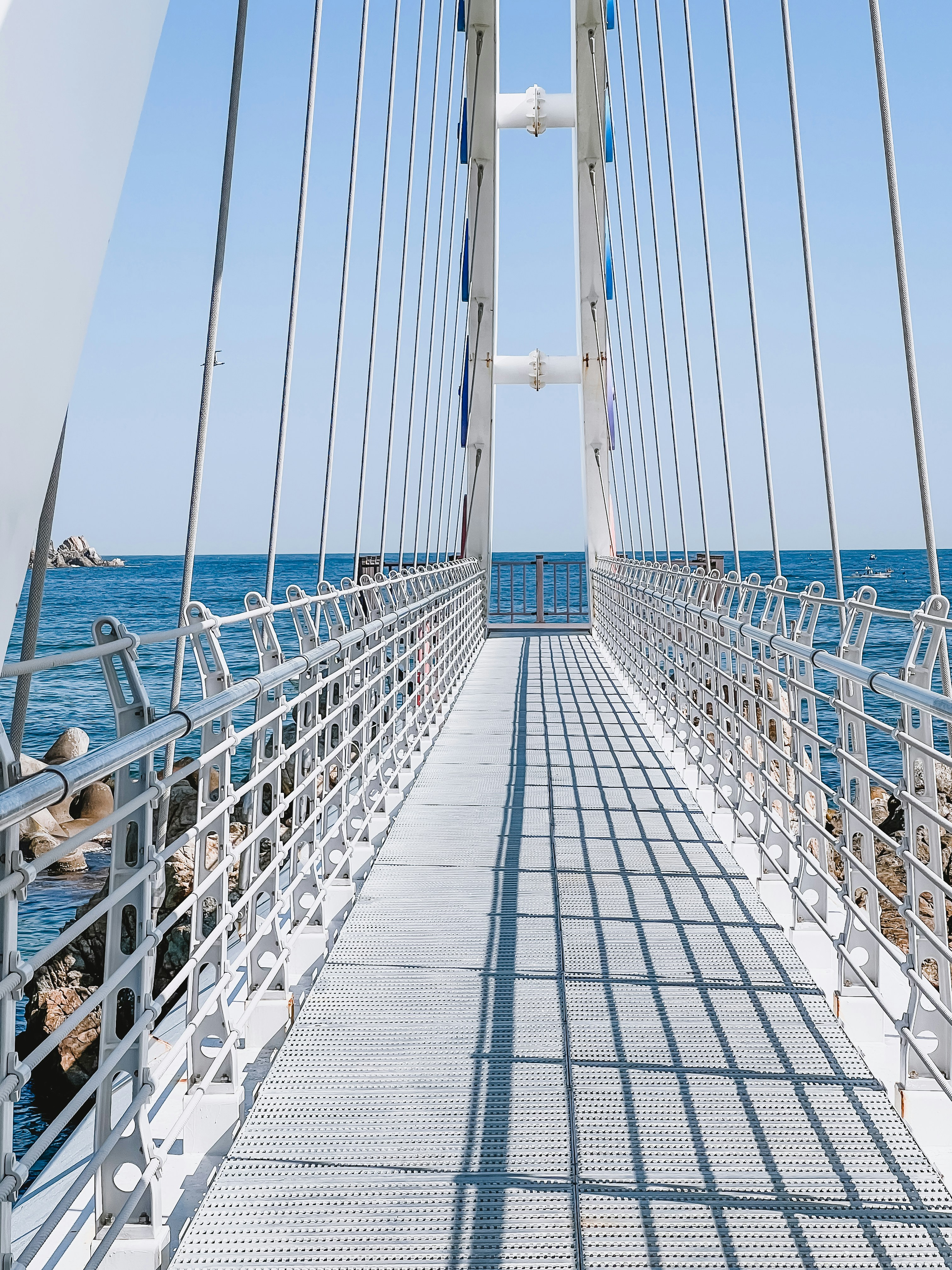 a bridge with many cables