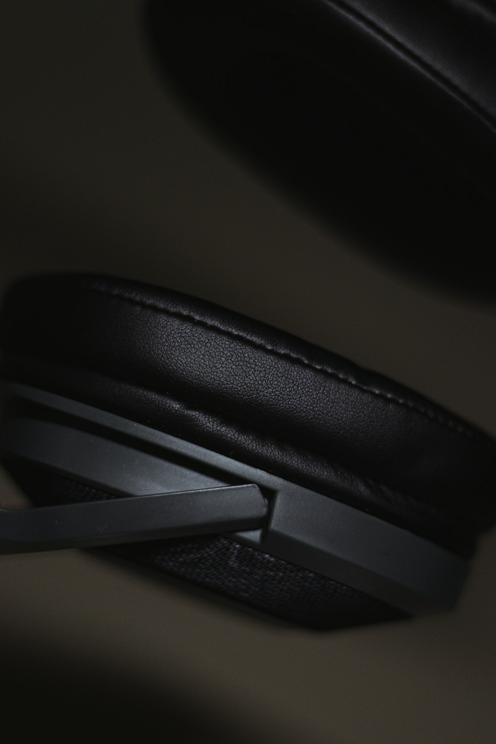 a close up of a black stapler