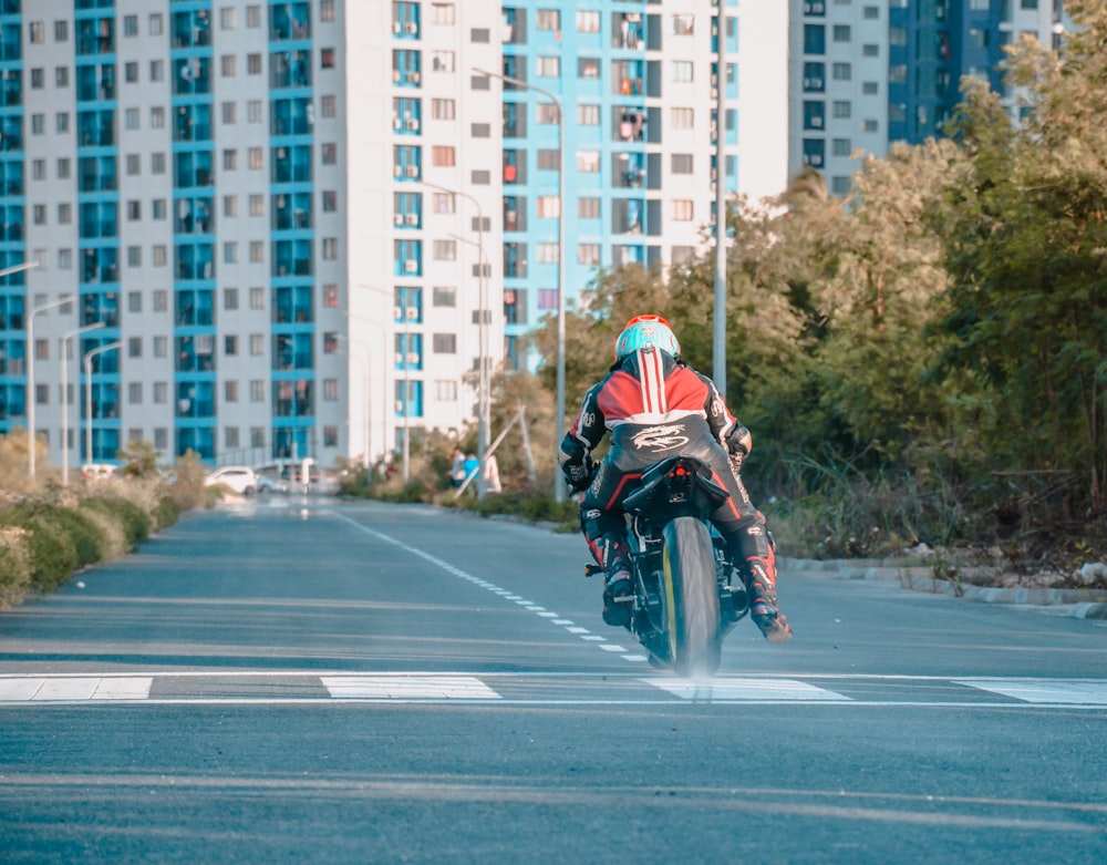 a person riding a motorcycle