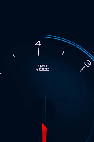 a speedometer in a car