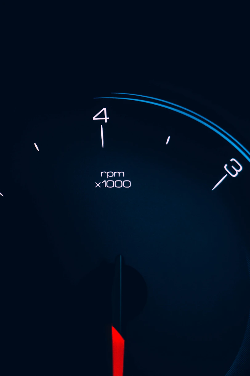 a speedometer in a car
