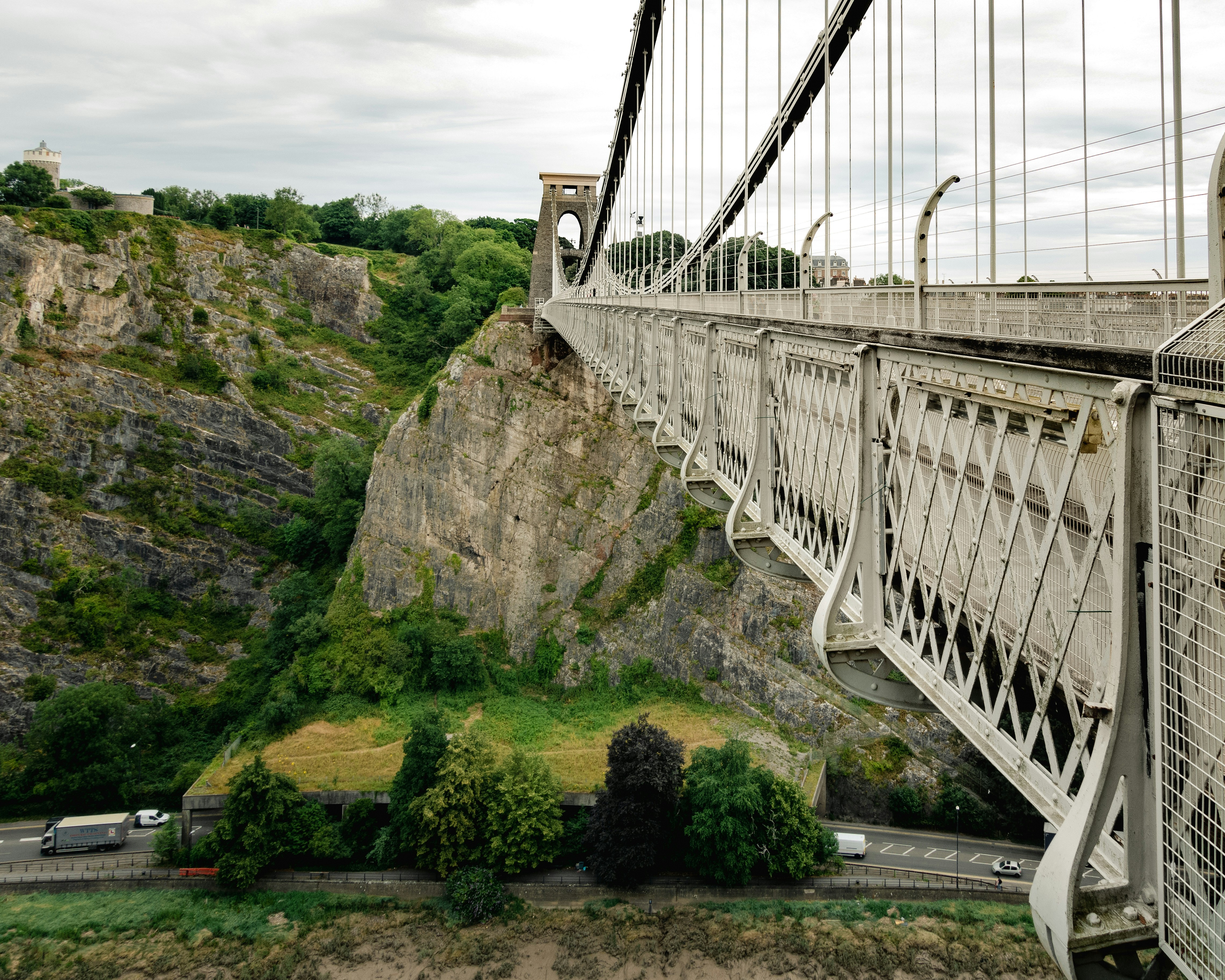 a bridge over a road