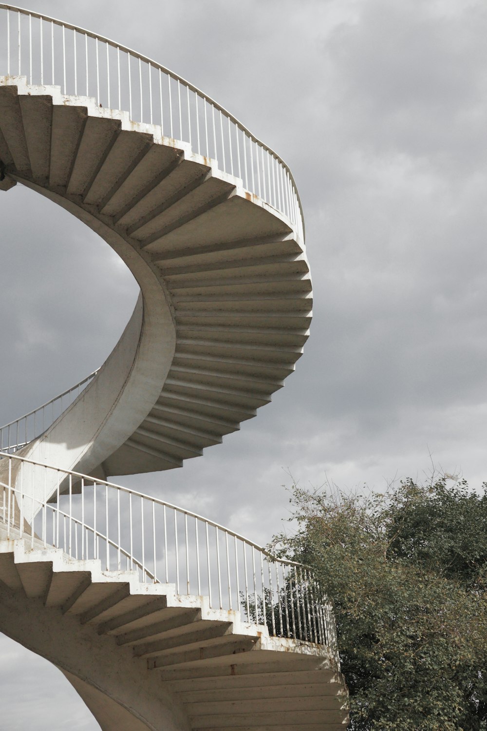 a staircase leading up to a building