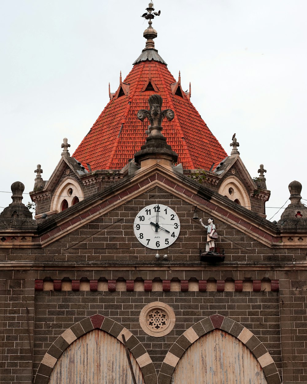 a clock on a tower