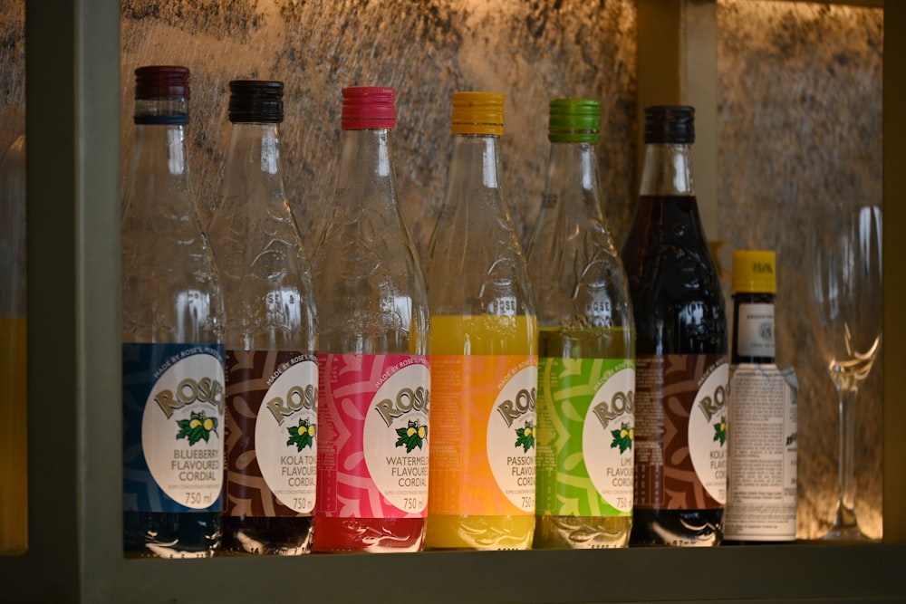 a group of bottles