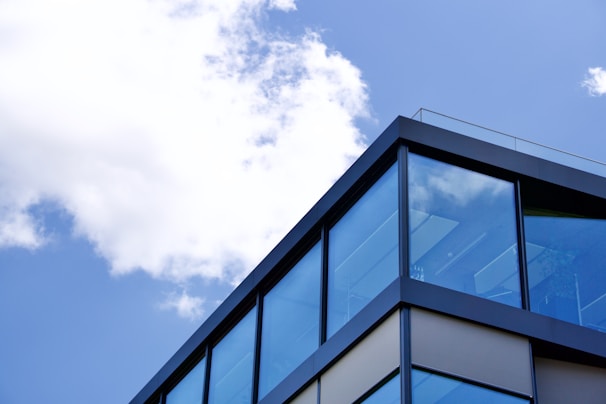 a low angle view of a building