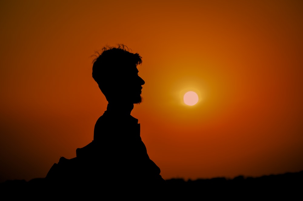 a silhouette of a man