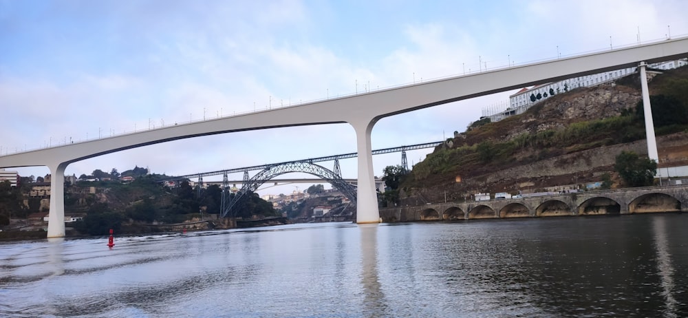 a bridge over a river