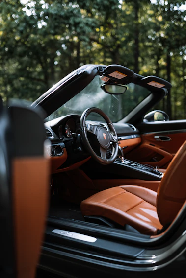the interior of a car