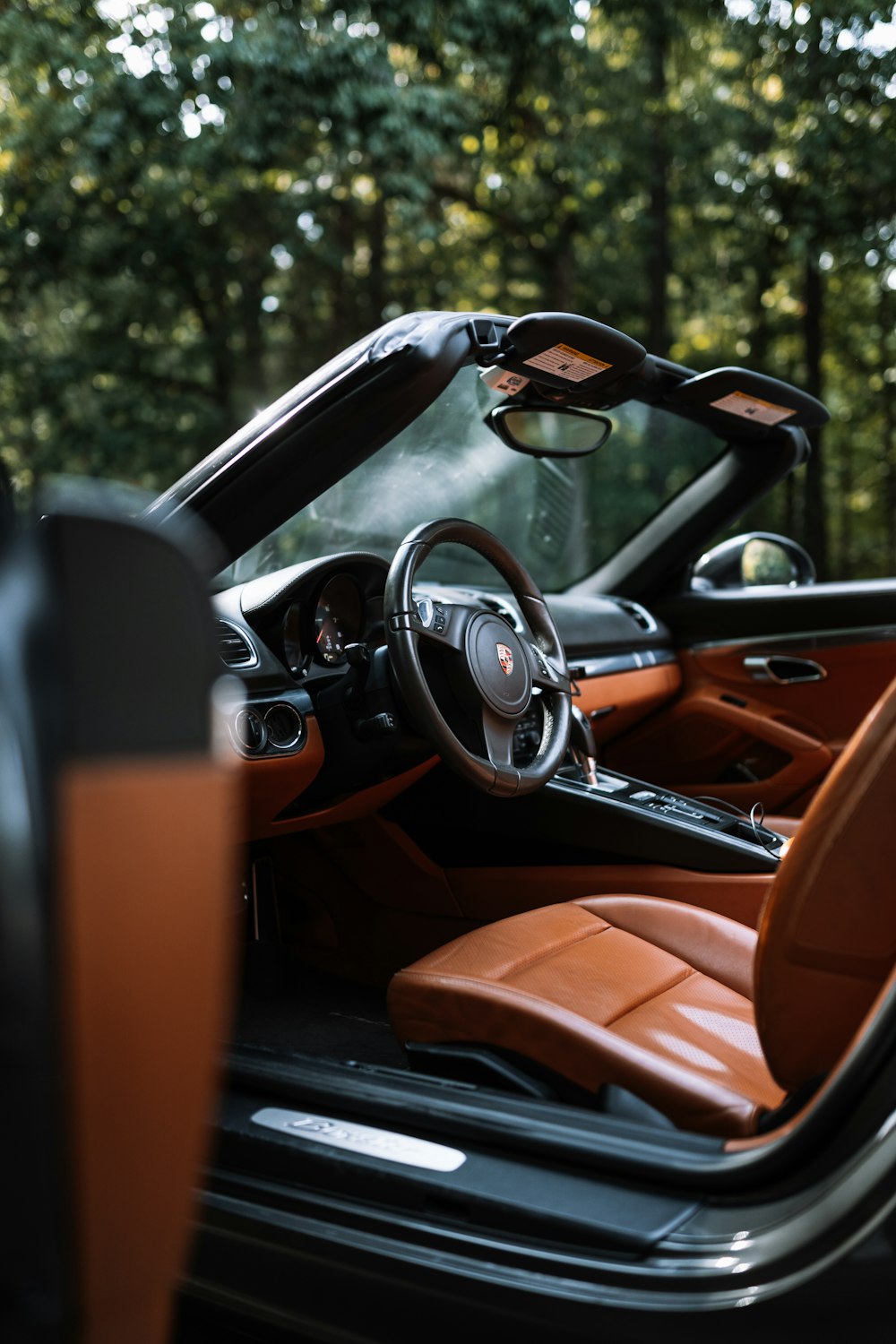 the interior of a car