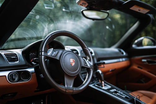 the interior of a car