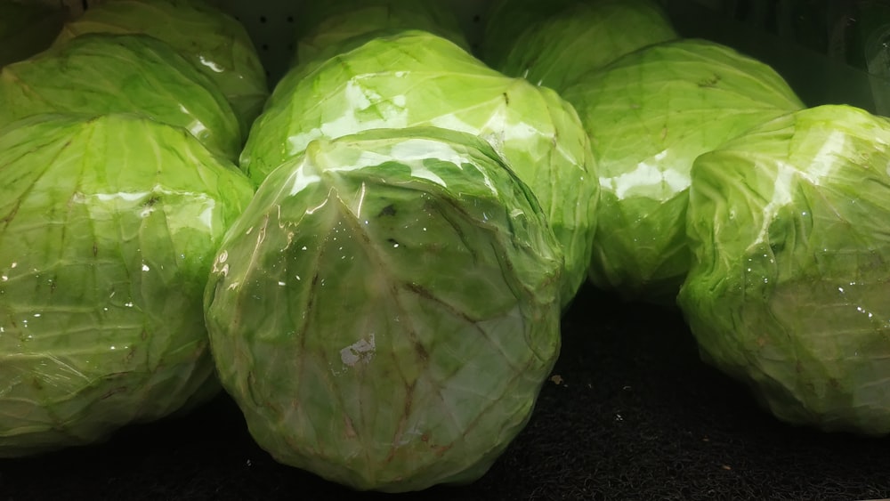 a group of green bags