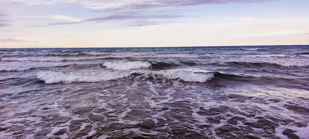 waves on a beach