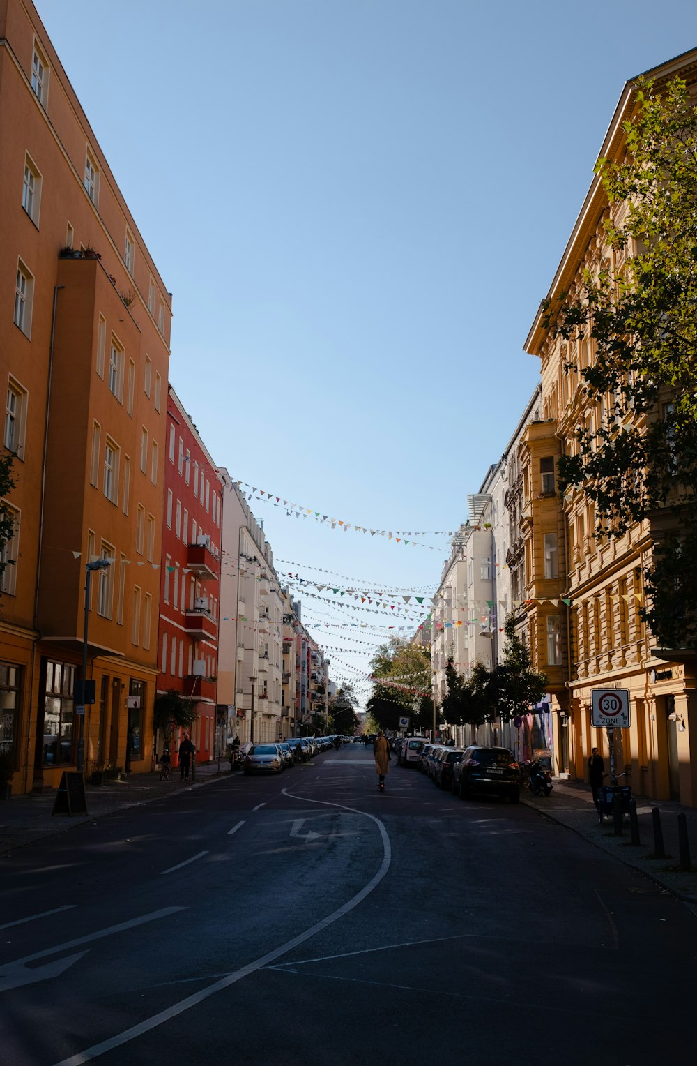 a street with buildings on either side