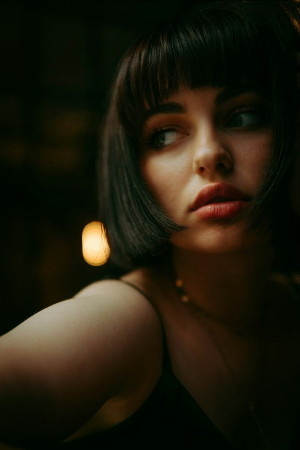 a woman with dark hair