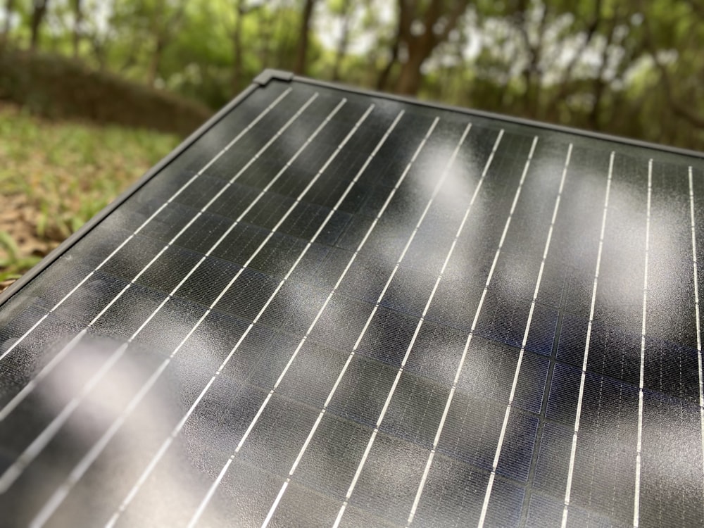 a solar panel on a roof