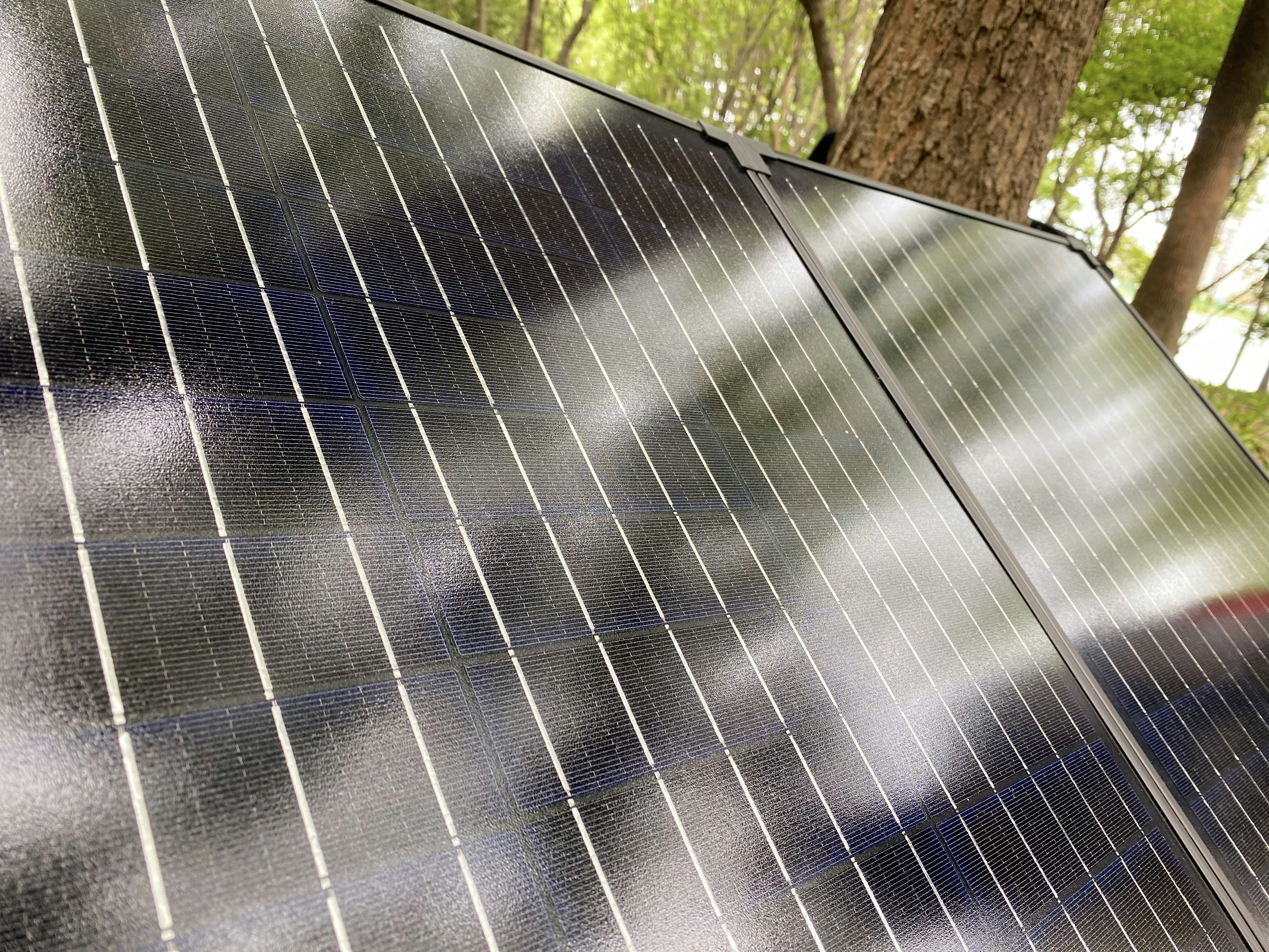 a solar panel on a roof