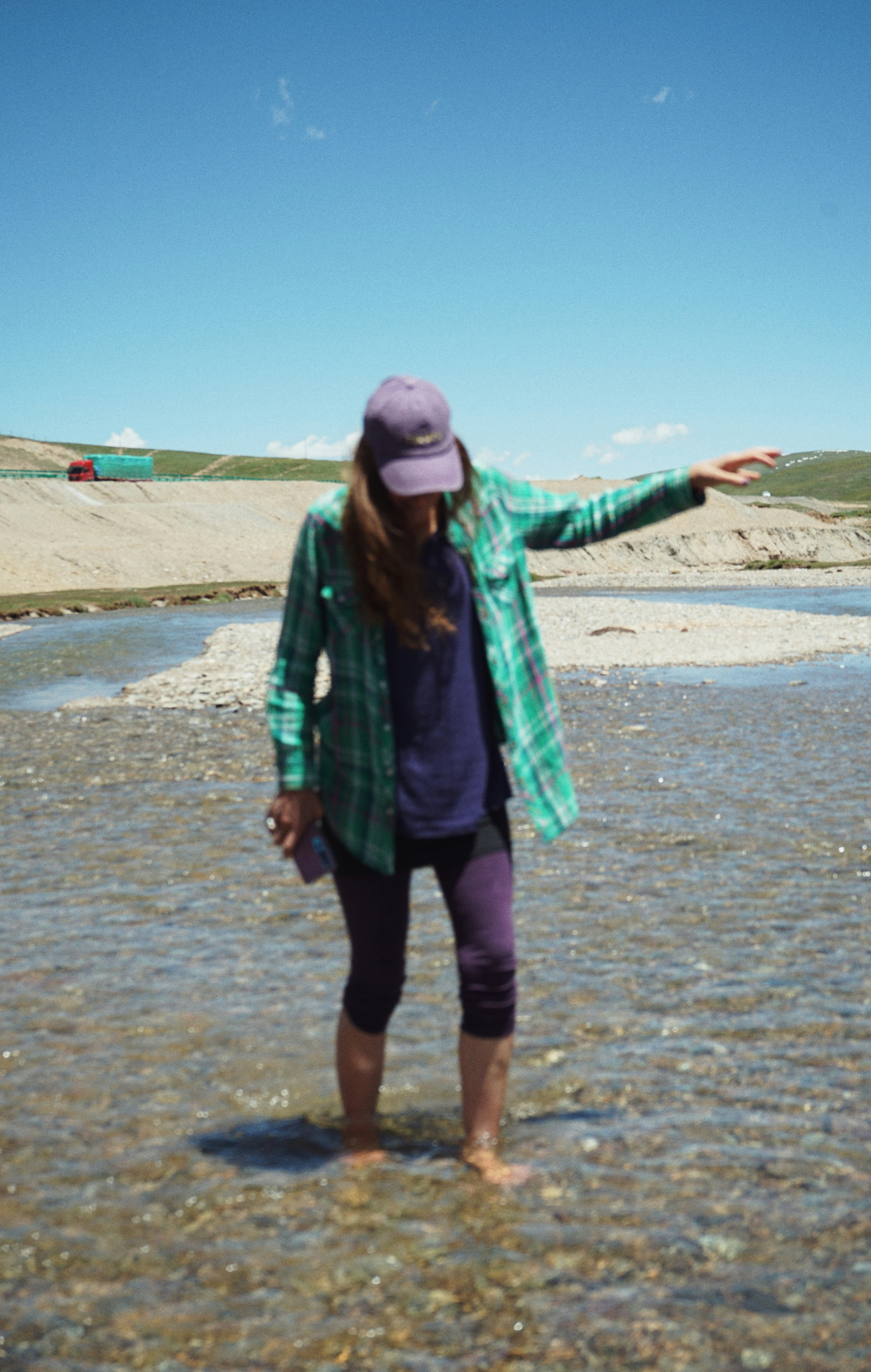 a man standing on a beach