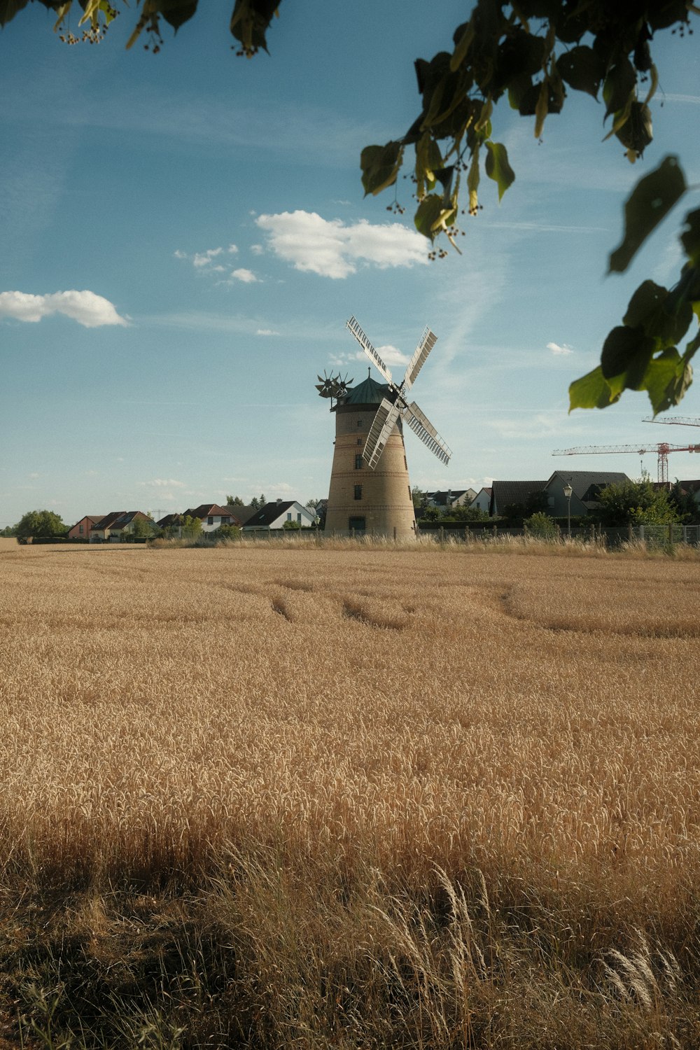 a windmill in a field