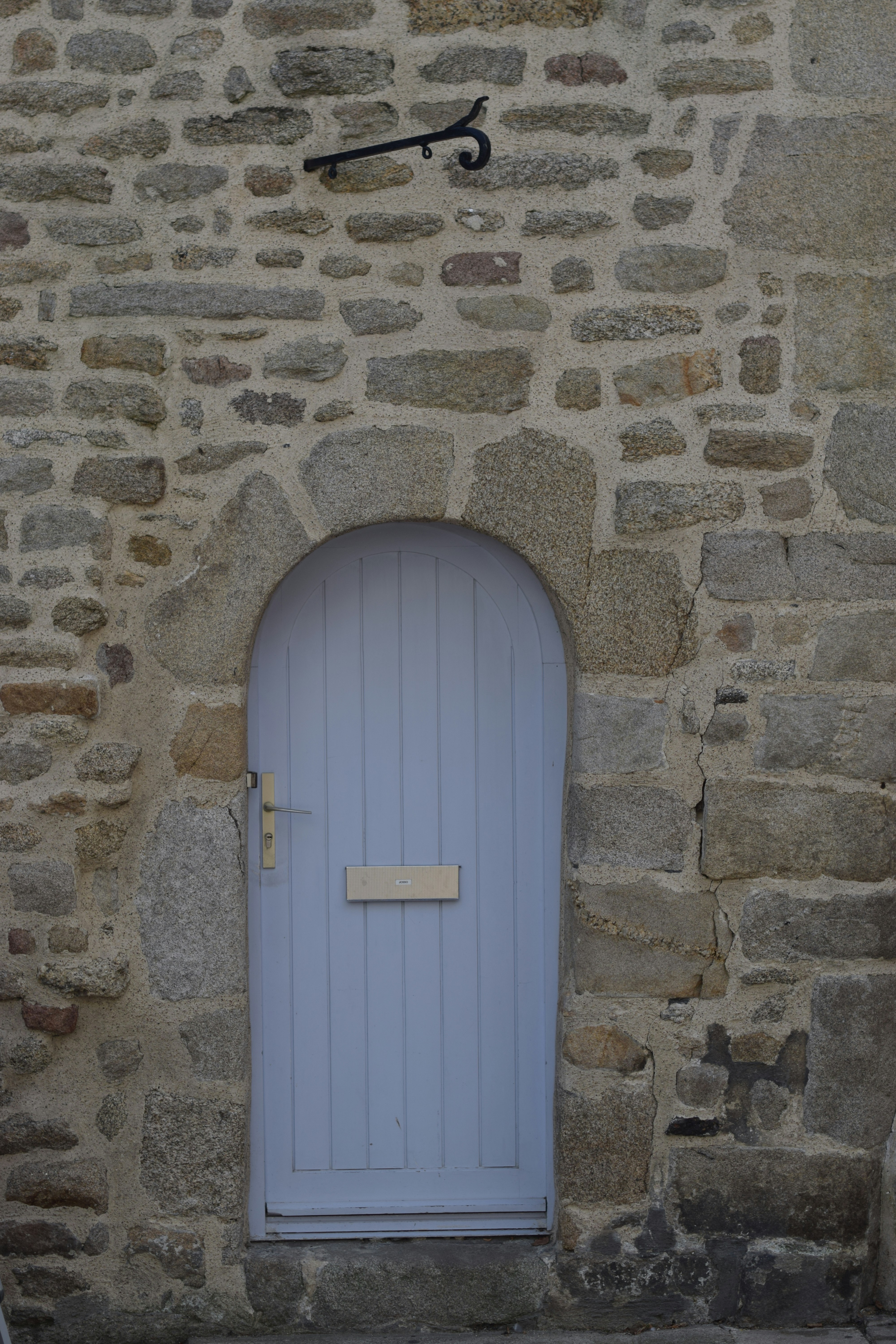 a door in a stone wall
