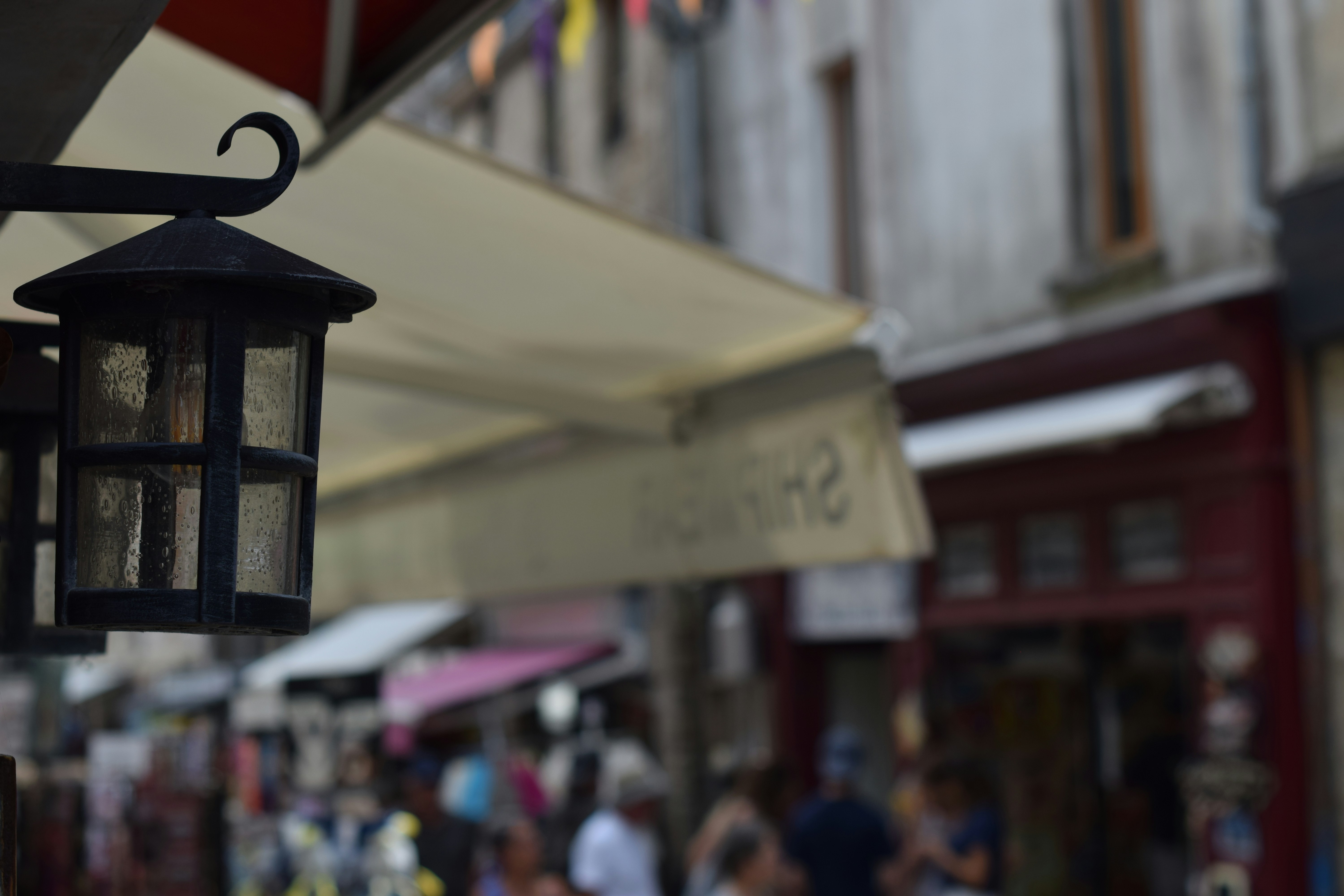 a street lamp on a pole
