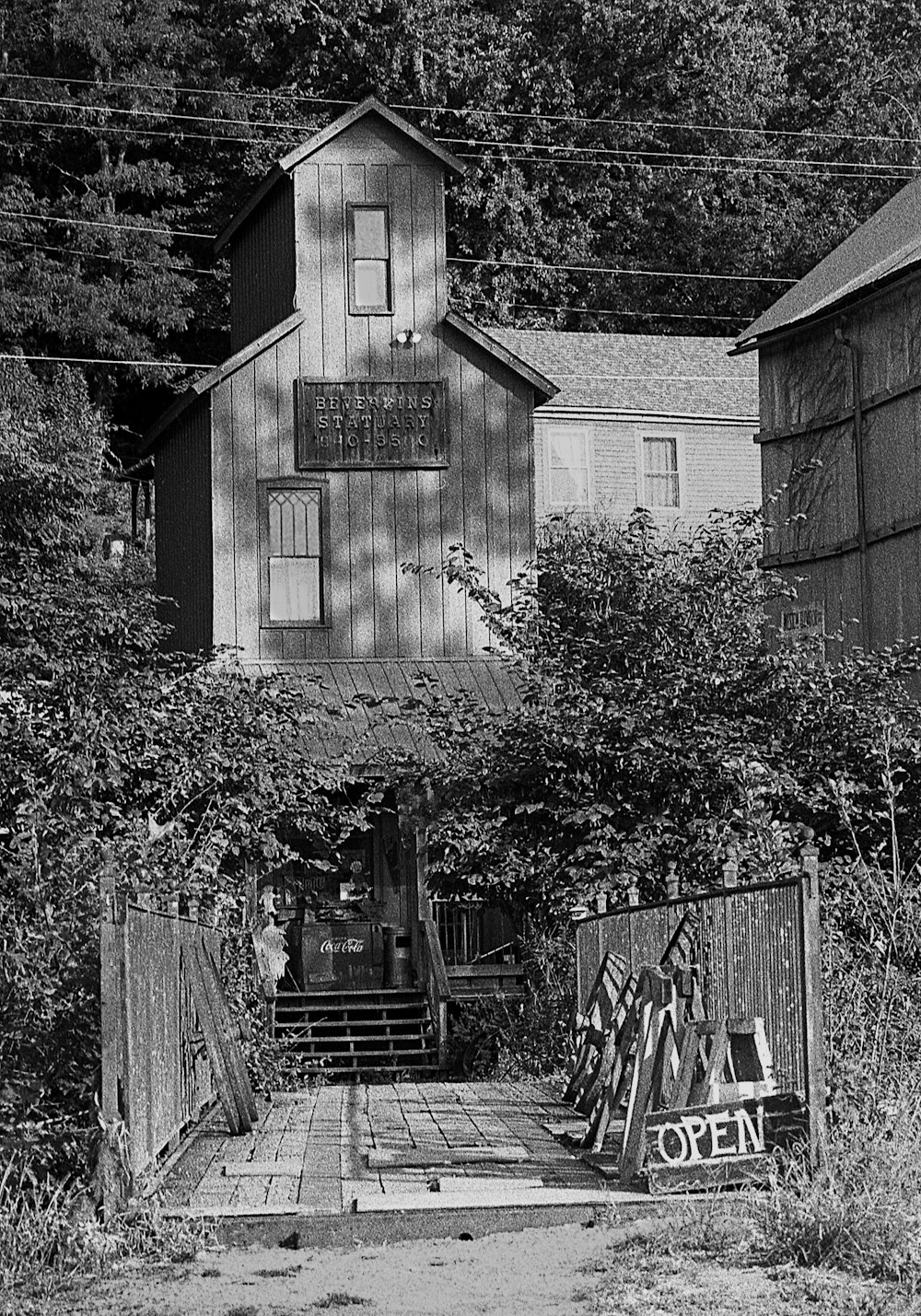 a house with a sign on the front