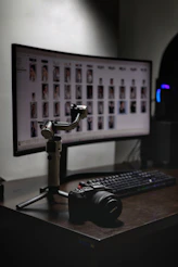 a desktop computer sitting on top of a desk
