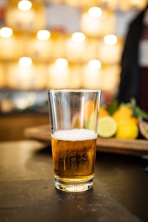 a glass of beer