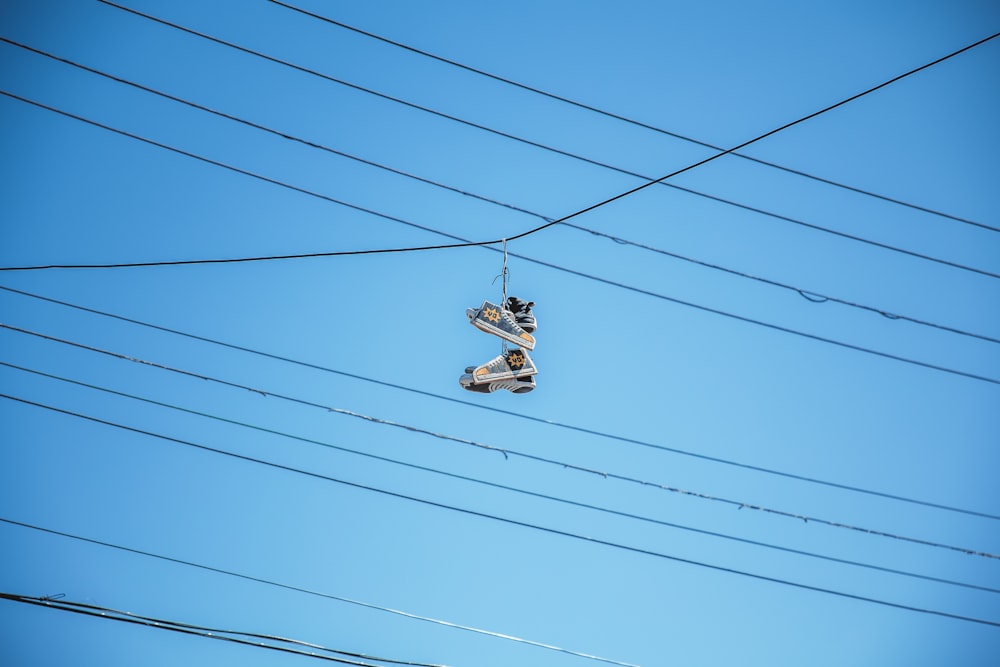 two people on a cable