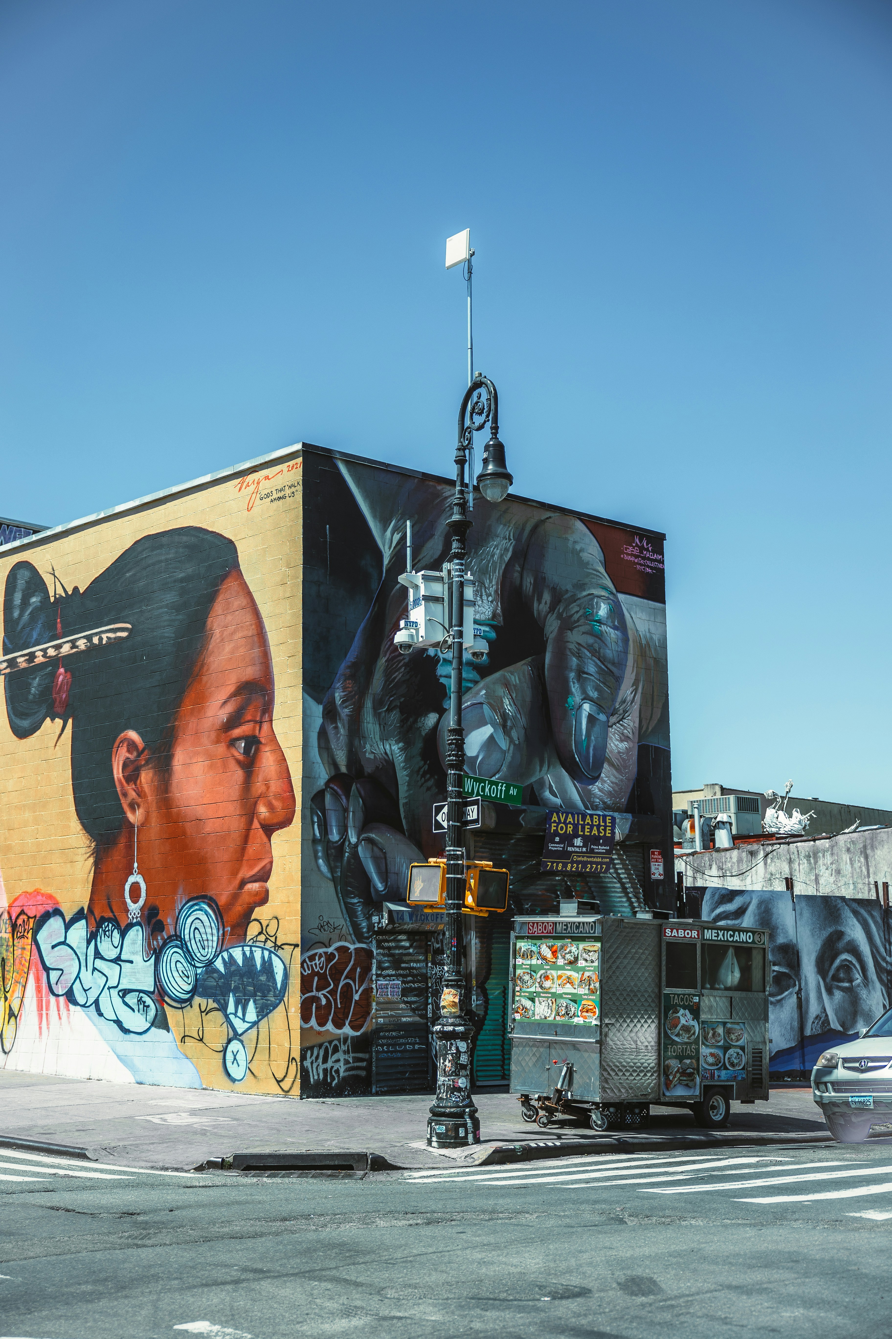 a large mural on a wall