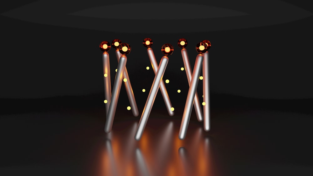 a group of lit candles